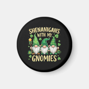 St Patrick’s Day Lucky Shamrock Gnome  Magnet