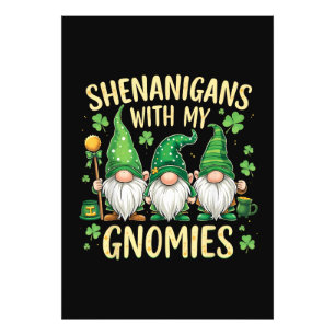 St Patrick’s Day Lucky Shamrock Gnome  Photo Print