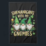 St Patrick’s Day Lucky Shamrock Gnome  Tea Towel<br><div class="desc">St Patrick’s Day Lucky Shamrock Gnome</div>