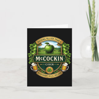 St patrick’s day mccockin cider funny humour for card
