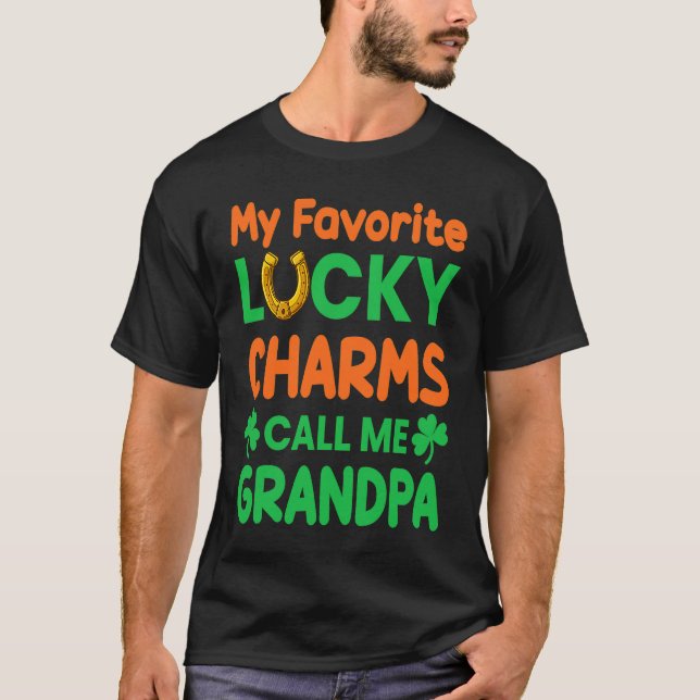 St Patrick´s day My Favorite Lucky Charms Calls Me T-Shirt (Front)
