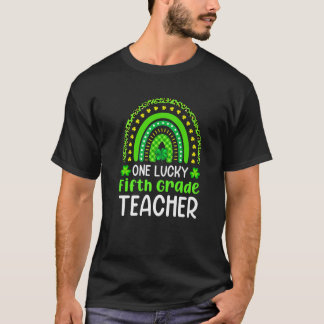 St Patrick’S Day One 5Th Grade Teacher Leopard Rai T-Shirt