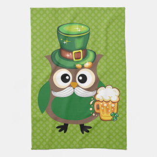 St. Patrick’s Day Owl Tea Towel