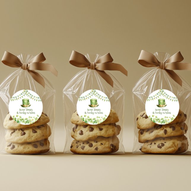 St Patrick’s Day Party Green Clover Gift Label (St Patrick’s Day Party Green Clover Gift Label)