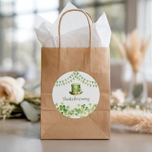 St Patrick’s Day Party Green Clover Gift Label