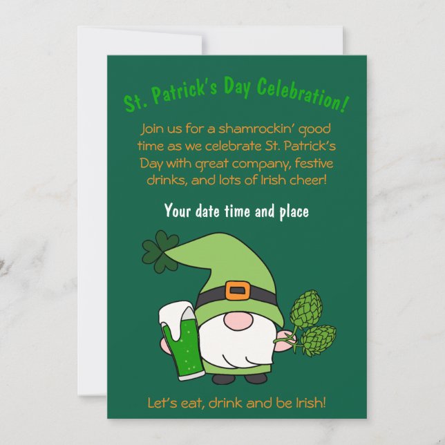St. Patrick’s Day Party Invitation (Front)
