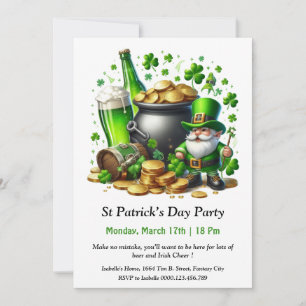 St. Patrick’s Day Party Invitation – Lots of Beer 