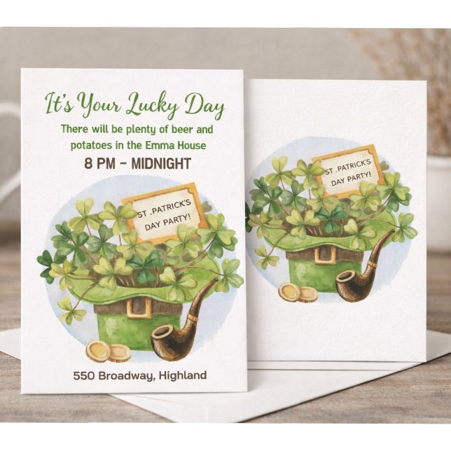 St. Patrick’s Day Party Invitation with Lucky (Creator Uploaded)