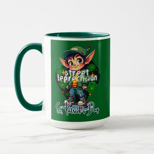 St Patrick’s Day Pot of Gold - caneca Mug (Left)