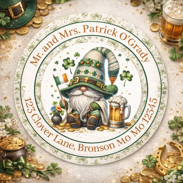 St. Patrick’s Day Return Address Label (Creator Uploaded)