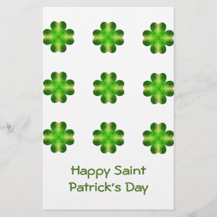 St. Patrick’s Day Shamrock Background Stationery