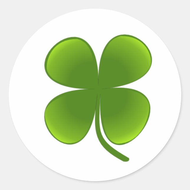 St. Patrick’s Day - Shamrock Classic Round Sticker (Front)