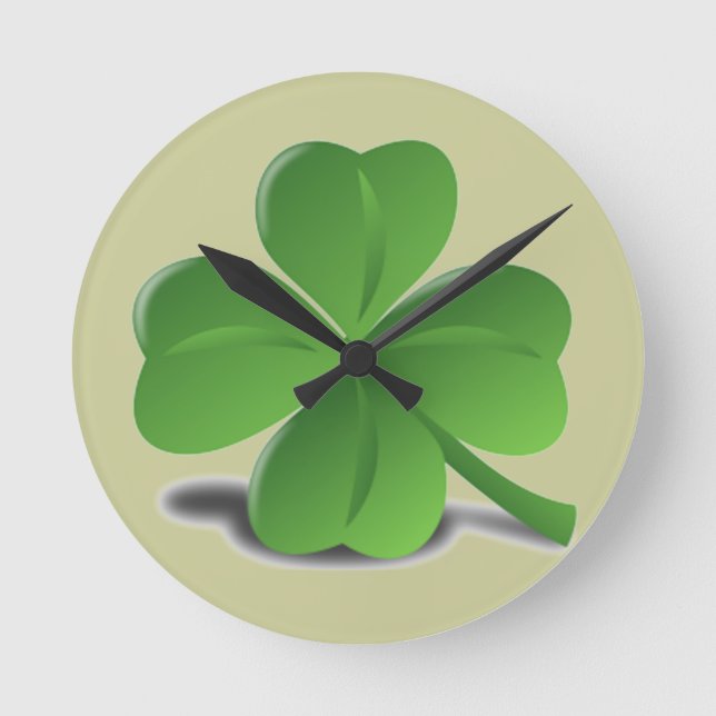 St. Patrick’s Day  Shamrock Clover Clock (Front)