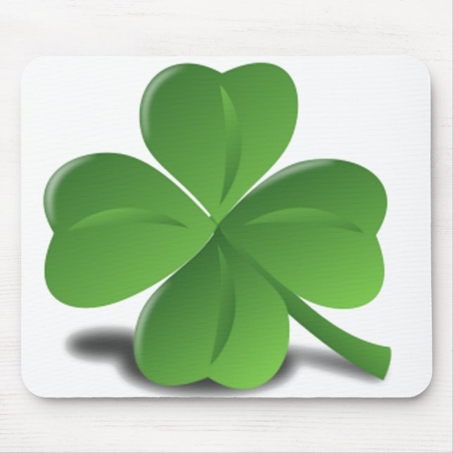 St. Patrick’s Day Shamrock Clover Mousepad (Front)