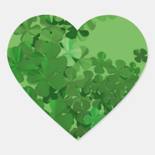 St. Patrick’s Day Shamrock Heart Sticker