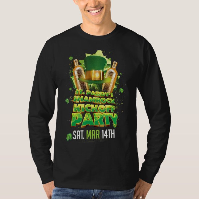 St Patrick S Day Shamrock Kickoff   T-Shirt (Front)