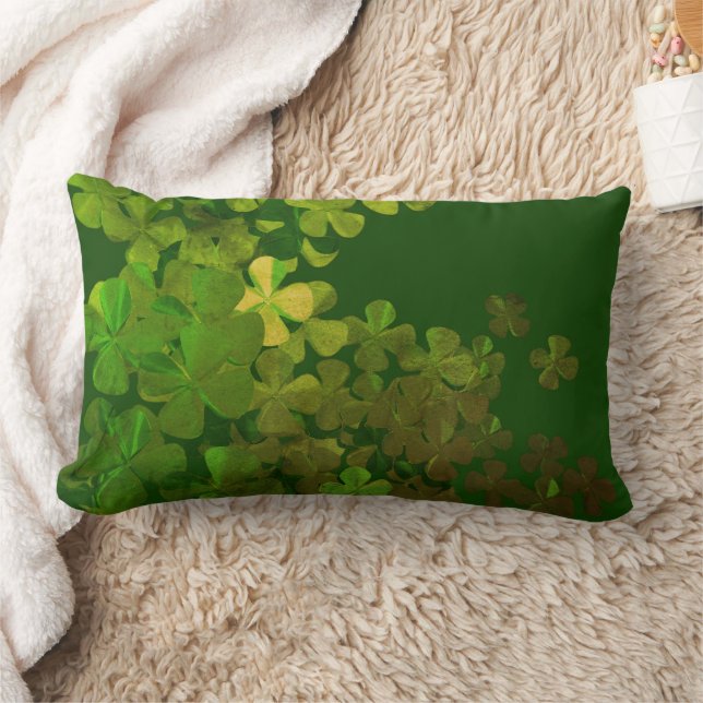 St. Patrick’s Day Shamrock Lumbar Cushion (Blanket)