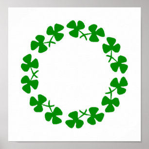 St. Patrick’s Day Shamrock Ring Poster