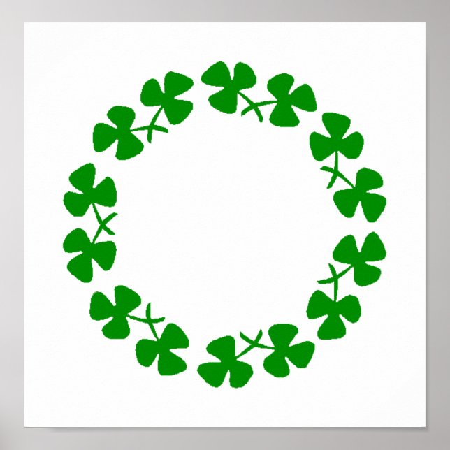 St. Patrick’s Day Shamrock Ring Poster (Front)