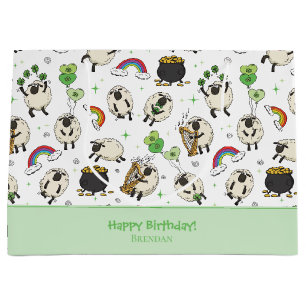 St. Patrick’s Day Sheep & Shamrocks Kids Large Gift Bag