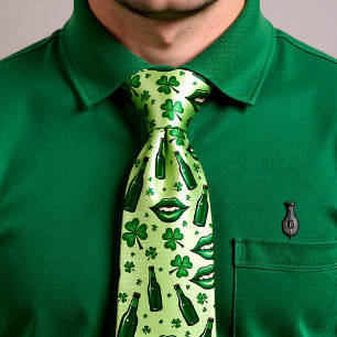 St. Patrick’s Day Sip & Smirk Necktie