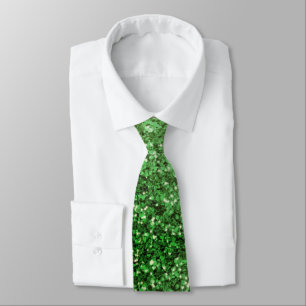 St. Patrick’s day sparkle glitter green pattern Tie