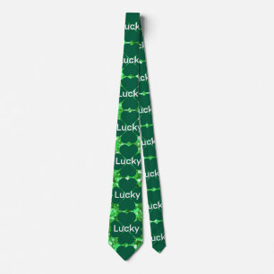 St. Patrick’s day sparkle glitter green shamrocks Tie