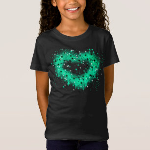 St. Patrick’s day   spray paint glittering heart T-Shirt