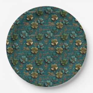 St. Patrick’s Day Vintage Shamrock Music Paper Plate