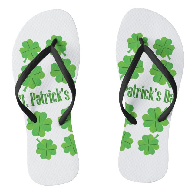 St. Patrick’s Day with clover Jandals (Footbed)