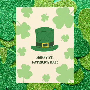 St. Patrick’s Day with Leprechaun Hat Postcard