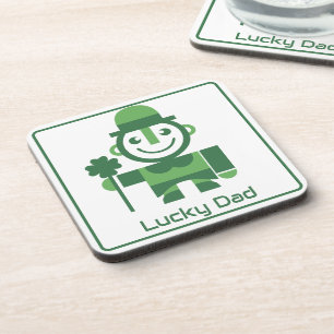 St. Patrick’s Day with minimalist Lucky Leprechaun Coaster