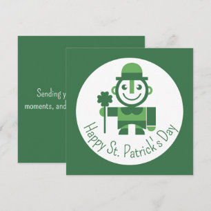 St. Patrick’s Day with minimalist Lucky Leprechaun Holiday Card