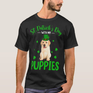 St Patrick S Day With My Puppies St Patrick Leprec T-Shirt