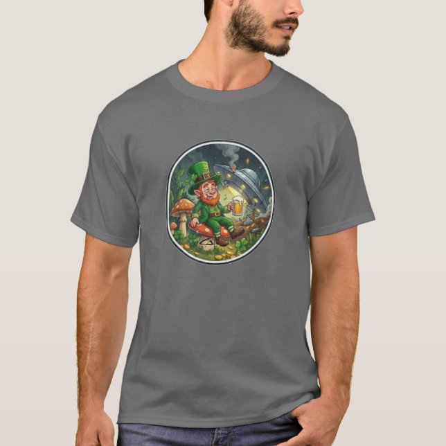 St Patrick’s Drunk Driving Leprechaun T-Shirt (Front)