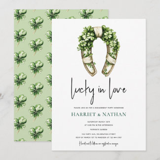 St Patrick’s Engagement Party Horseshoe Invitation
