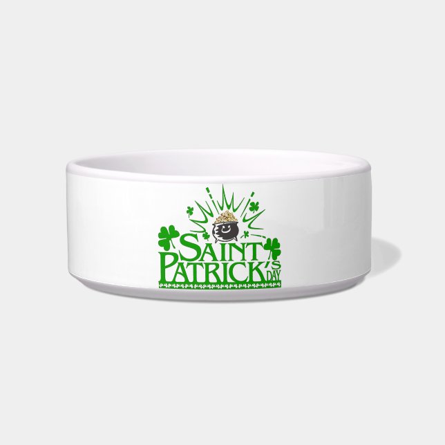 St. Patrick’s Gold Pot Pet Bowl (Front)