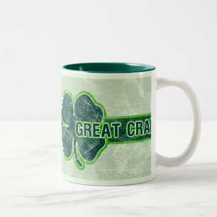 St. Patrick’s ‘Great Craic’ Shamrock Grunge Mug