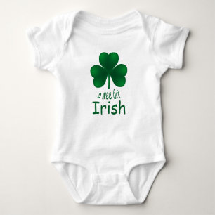 St Patrick’s Shamrock Wee Bit Irish Infant Creep Baby Bodysuit