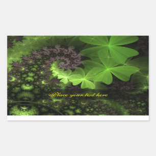 St Patrick Shamrock Field Rectangular Sticker