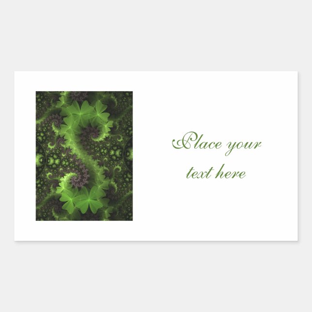 St Patrick Shamrock Field Rectangular Sticker (Front)