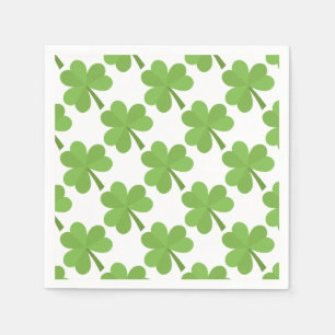 St. Patrick Shamrock Irish Ireland Clovers Pattern Napkin