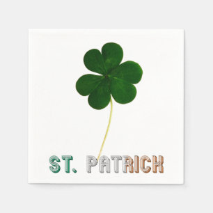 St. Patrick Shamrock Irish Ireland Typography Napkin