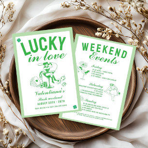 St patrick she found her lcuky charm bachelorette  invitation