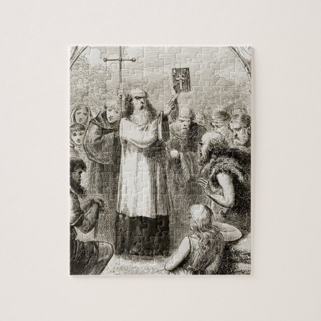 St. Patrick showing the people of Ireland the Four Jigsaw Puzzle (Vertical)