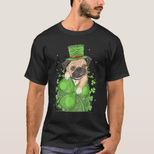 St Patrick St Patrick's Day Pug Puppy Dog T-Shirt