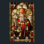 St. Patrick Stained Glass Art Deco Poster<br><div class="desc">St. Patrick depicted in a stained glass window.</div>