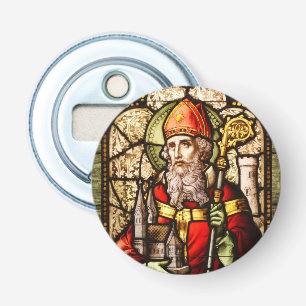 St Patrick Stained Glass Bottle Opener