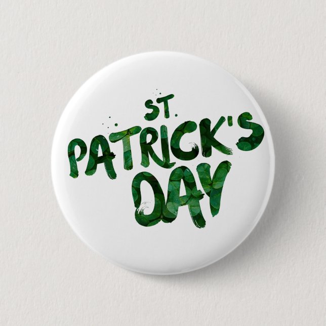st-patrick Text 6 Cm Round Badge (Front)