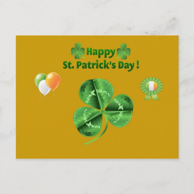 St Patrickd Day Postcard (Front)